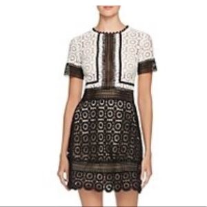 AQUA Bloomingdales Exclusive ColorBlock Lace Dress